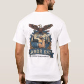Proud Labor Day American Worker Eagle Shirt (Rückseite)