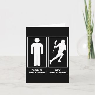 Proud Lacrosse Sister deinen Bruder, mein Bruder S Karte