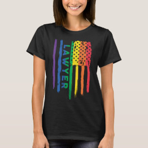 Proud Lawyer schätzt LGBT Rainbow Pride USA Ame T-Shirt