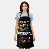 Proud lehrt mehrsprachige Lernende Linguist Schürze (Getragen)