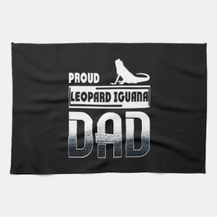 Proud Leopard Iguana Vater Geschirrtuch