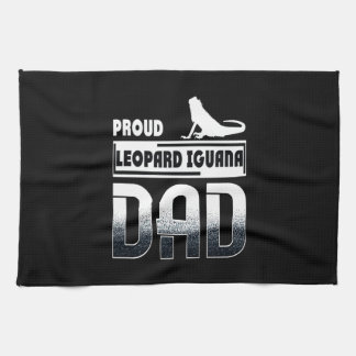Proud Leopard Iguana Vater Geschirrtuch