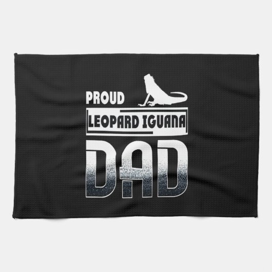 Proud Leopard Iguana Vater Geschirrtuch (Horizontal)