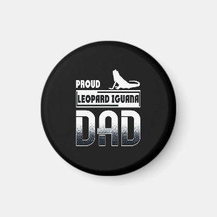 Proud Leopard Iguana Vater Magnet