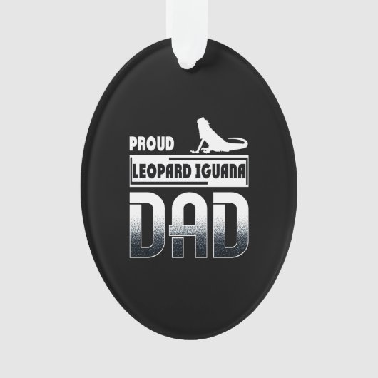 Proud Leopard Iguana Vater Ornament (Vorderseite)