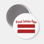 Proud Lettisch Papa Magnet (Vorderseite/Rückseite)