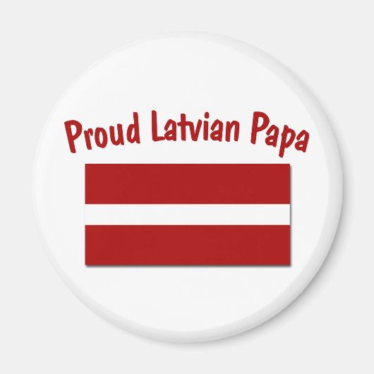 Proud Lettisch Papa Magnet (Vorne)