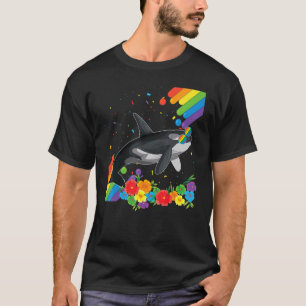 Proud Lgbt Gay Whale Pride Flag Regenbogen Lgbtq L T-Shirt