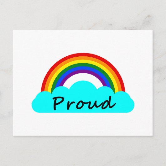 Proud - LGBT Rainbow Postkarte (Vorderseite)
