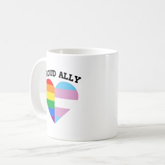 Proud LGBTQ Ally Kaffeetasse (Vorderseite Links)
