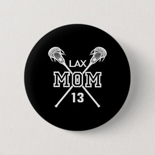 Proud Liebe Lacrosse Mama #13 Lax Player Nummer 13 Button