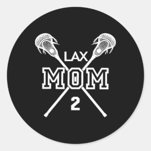 Proud Liebe Lacrosse Mama #2 Lax Player Jersey Mot Runder Aufkleber