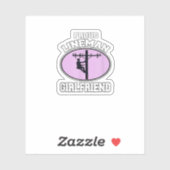 Proud Lineman Girlfriend Lineman Workers Girlfrien Aufkleber (Blatt)