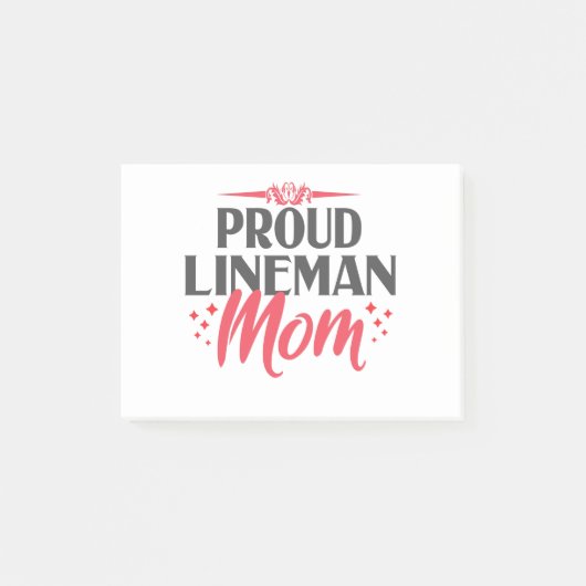 Proud Lineman Mama für Power Pole Electricians Gif Post-it Klebezettel (Vorderseite)