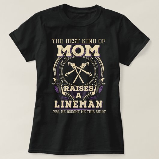 Proud Linemans Mama T-Shirt (Design vorne)