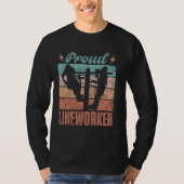 Proud Lineworker Linework Lineman Lineworker Line T-Shirt (Vorderseite)
