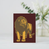 Proud Lion Postcard Postkarte (Stehend Vorderseite)