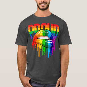 Proud Lip LGBTQ Rainbow Lip Gay Pride T-Shirt