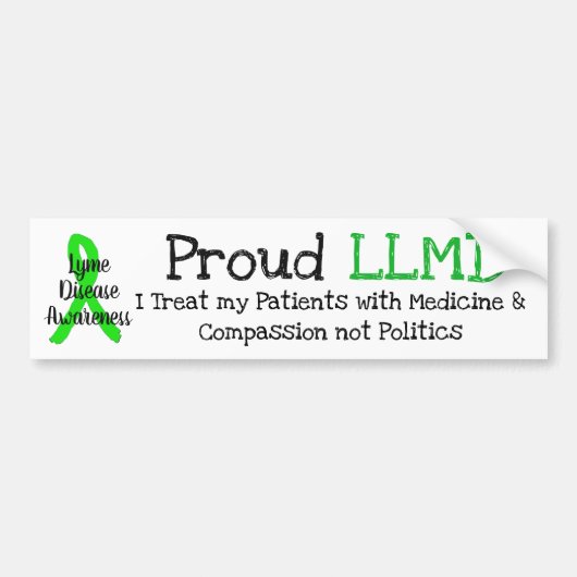 Proud LLMD Lyme Disease Awareness Autoaufkleber (Vorne)