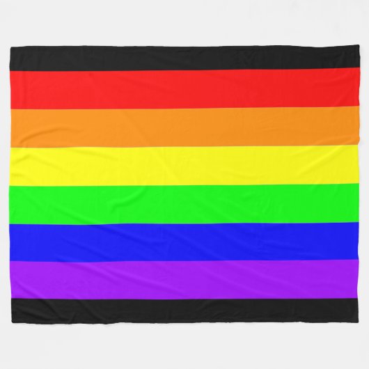 Proud Loud 2 Rainbow Fine Art Fleecedecke (Vorderseite (Horizontal))