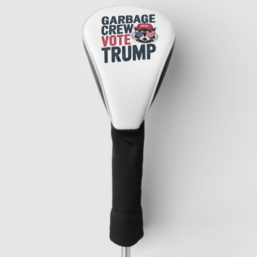 Proud MAGA Garbage Crew wählen Trump Wahl Raccoo Golf Headcover (Vorderseite)