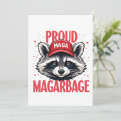 Proud MAGA Garbage für Trump-Unterstützer Wahlen Dankeskarte (Stehend Vorderseite)
