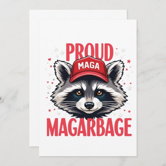 Proud MAGA Garbage für Trump-Unterstützer Wahlen Dankeskarte (Vorne/Hinten)