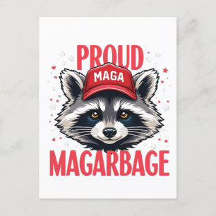 Proud MAGA Garbage für Trump-Unterstützer Wahlen Postkarte