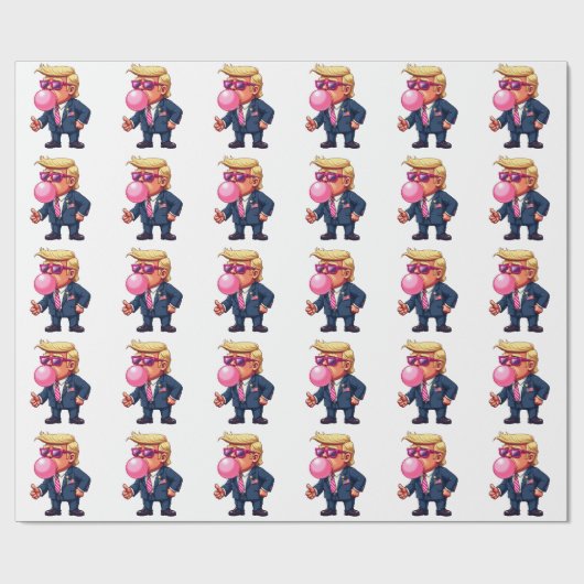 Proud Maga Trump Pixel Präsident Inaguration Day Geschenkpapier (Flach)