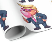Proud Maga Trump Pixel Präsident Inaguration Day Geschenkpapier (Rolleneckpunkt)