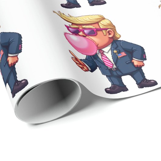 Proud Maga Trump Pixel Präsident Inaguration Day Geschenkpapier (Rolleneckpunkt)