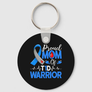 Proud Mama A Diabetes Warrior T1d Awareness Insuli Schlüsselanhänger