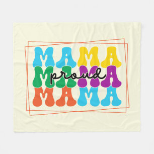 Proud Mama Autism Awareness Fleece Blanket