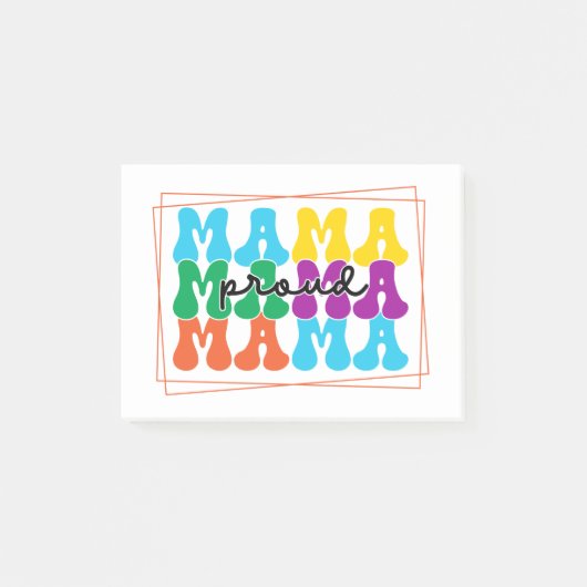 Proud Mama Autism Awareness Post-It Notes Klebezettel (Vorderseite)
