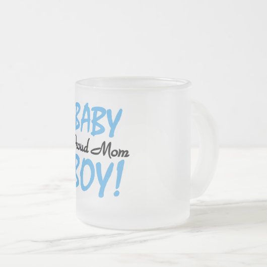 Proud Mama Baby Boy Tshirts und Geschenke Mattglastasse (VorderseiteRechts)