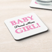 Proud Mama Baby Girl Geschenke Getränkeuntersetzer (Linke Seite)