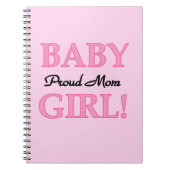 Proud Mama Baby Girl Geschenke Notizblock (Vorderseite)