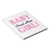 Proud Mama Baby Girl Geschenke Notizblock (angewinkelt)