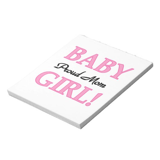 Proud Mama Baby Girl Geschenke Notizblock (Rotiert)