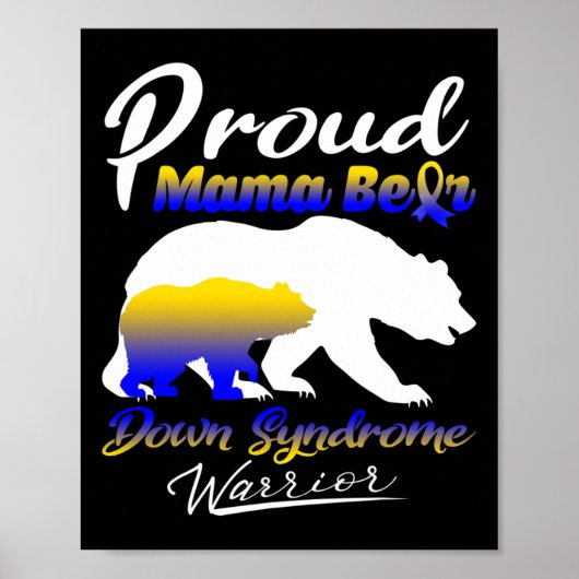 Proud Mama Bear Down Syndrom Kriegerabbau Poster (Vorne)