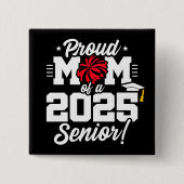 Proud Mama Cheerleader Class of 2025 Cheer Senior Button (Vorderseite)