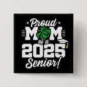 Proud Mama Cheerleader Class of 2025 Cheer Senior Button (Vorderseite)
