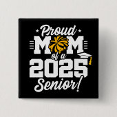 Proud Mama Cheerleader Class of 2025 Cheer Senior Button (Vorderseite)