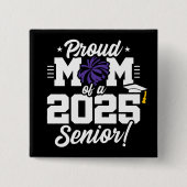 Proud Mama Cheerleader Class of 2025 Cheer Senior Button (Vorderseite)