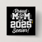 Proud Mama Cheerleader Class of 2025 Cheer Senior Button (Vorderseite)