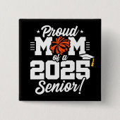 Proud Mama Cheerleader Class of 2025 Cheer Senior Button (Vorderseite)