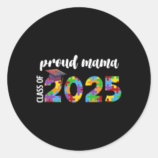 Proud Mama Cl von 2025 Autismus Puzzle Abschluss S Runder Aufkleber