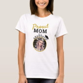 Proud-Mama des Graduation Graduation Cap Foto T-Shirt (Vorderseite)