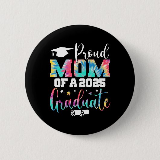 Proud-Mama eines 2025-Grad-Cl-Senior-Abschlusses Button (Vorderseite)