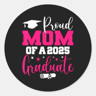Proud-Mama eines 2025-Grad-Cl-Senior-Abschlusses Runder Aufkleber